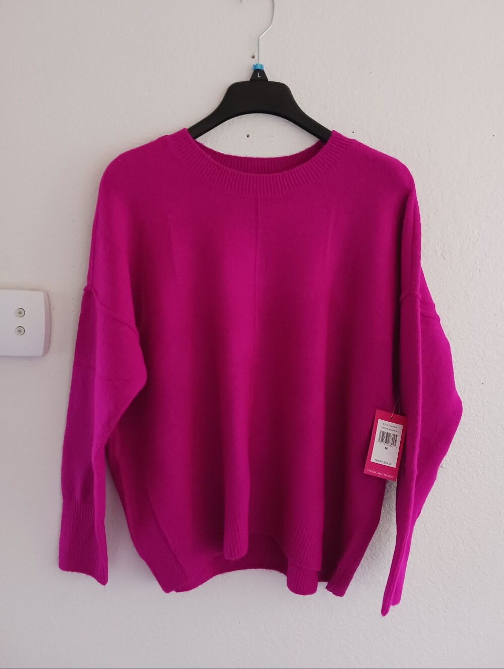 Vince Camuto Cozy Crewneck Extend-Shoulder Sweater
